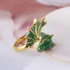 Conjuntos de jóias de casamento na moda esmalte dragão punk viking animal cobra ajustável dedo feminino declaração presente 231009