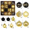 Decorações de Natal 44 Pcs Bolas de Natal 3-6 cm Enfeites de Bola de Árvore de Natal Pintados com Cordas Penduradas para Decoração de Festa de Natal 231010