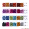 Outros itens de beleza de saúde Nail Dangle Charm Piercing Tool Kit Cerca de 900pcs 6mm Jump Rings Metal Punk Design Charms para DIY Art Decor Dhyft