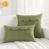 Pillow Linen Button Living Room Cover North Sofa Decorative 45x45cm Bed