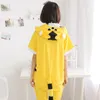 Kadın pijama yaz Tiger Kısa Kollu Pijama Hayvan Onesies Kadın Erkekler Unisex Yetişkin Pamuk Homewear Tulum