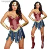 Tema dräkt vuxna undrar kvinnor kommer superhjälte halloween fest cosplay superkvinnor kläder läder fancy klänning karneval uniform q231010