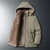 Mens Down Parkas Winter Jacket Men Cashmere tjock varm plus storlek 6xl 7xl 8xl fleece vindtät överdimensionerade rockar Militär vattentät lös flanell 231010