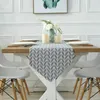 Table Runner Modern Printed Geometric Linen Cotton For Wedding Party Home El Decoration Textile