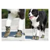 Pet Protective Shoes Truelove Pet Shoes Waterproof Anti-Slip for Puppy Medium och Large Dog Protect Pet Feet Armegreen Winter Snow 2/4pcs/Set YS1891 231011