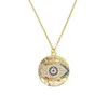 Boho 2019 Trendy Gold Classic Classic Turkish Evil Eye Eye Pendant Necklace for Girl 포장 작은 화려한 무지개 CZ 세련된 여성 보석 Gifts277y