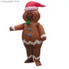 Theme Costume Christmas Gingerbread Man table Come For Adult Cute Fancy Christmas Mascot Performance Clothing Suits For Men Women T231011