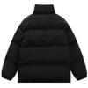 Parkas pour hommes 2023 Hiver Rembourré Puffer Bubble Jacket Hommes Noir Lâche Zipper Manteau Étoile Épissage Surdimensionné Streetwear Hip Hop Vestes 231011