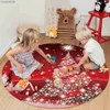 Christmas Decorations Round Rug Christmas Tree Interior Decor Round Rug Entrance Floor Rug Mat Kids Bedroom Decor Rug Home Decor