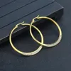 Hoop Huggie Crystal Steel Big Circle örhängen Modern Smooth Round Creole Loop Earring Girl rostfria smycken Womanhoop Huggiehoo212U