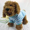 Cão vestuário listra macia verão primavera camiseta pequeno cachorro médio roupas camisa colete impresso pet refrescante 231011