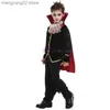 Tema kostym pojkar prestanda cosplay carnival party halloween barn barn räknar dracula gotisk vampyr kommer t231011