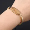 Charm Bracelets Natural Stone 18K Plating Gold Color Flash Labradorites Picture Bracelet For Women Jewerly Gift 16-22cm