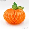 Other Festive Party Supplies Halloween Party Decoration Pumpkin Paper Honeycomb Ball Pendant Kindergarten Party Festival Shopping Mall Window Decorat R231011