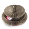 Jouets pour chats Planche à gratter interactive pour chat Jouet pour chaton drôle avec cloche Ball Chat Griffe de meulage Cadre d'escalade pour chat Jouet à gratter pour chat ondulé 231011