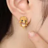 Stud Oorbellen Koreaanse stijl schattige dinosaurus voor vrouwen Krokodil Metalen Mini Dierensieraden