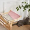 Cat Beds Furniture Hanging Pet Cat Bed Window Hammock Sofa House Furniture Kitten Indoor Washable Removable Seat Wooden Sleeping Bed Perch Shelves 231011