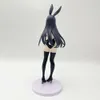 Costumi mascotte 26 cm Black Bunny Junpai Chan Mask Sexy Girl Anime Figure Bfull Fots Japan Bunny Juniors Action Figure Adult Sexy Model Doll Toys