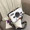 Torby wieczorowe modny projekt kamery Drukuj Pu żeńska torba na ramię Crossbody Messenger for Women Casual torebka Bolsa Purse Zipper 231010
