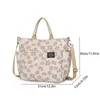 Bolsas de noche Flor Jacquard Tote Bag Gran capacidad Crossbody Nylon Satchel Monedero para viajes al aire libre 231010