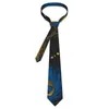 Bow Ties Peacock Feathers Tie Blue And Gold Retro Trendy Neck For Adult Business High Quality Collar Design Necktie Accessories