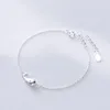 Bracelets à maillons pour femme, mignon, gommage doux, baleine, couleur argent frais, tempérament, tendance, redimensionnable, SBR0462791