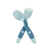 Cups Dishes Utensils Baby Children Spoon Fork Set Soft Bendable Silicone Scoop Fork Kit Tableware Toddler Training Feeding Cutlery Utensil 231006