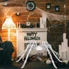 Other Festive Party Supplies Halloween Decoration Spider Party Accessories Decorations Outdoor for Home Festival Haunted Spider Web Events R231011