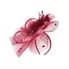 Bandanas Mesh Hair Accessories Floral Clip Fascinator Head Hoop Bridal pannband Bröllop Kvinnor