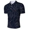 Polos pour hommes Style européen vêtements Polo 3D impression numérique revers à manches courtes T-shirt frais décontracté hommes T-Shirts