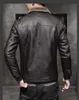 Neue Dicke Lederjacke Herren Winter Herbst männer Jacke Mode Faux Pelz Kragen Winddicht Warme Mantel 2OG3Q