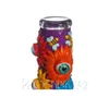 PEINTURE 3D PEINTURE PLUSIEUX EYES MONSTER VERRE BONG Bong Halloween Style Gamiage à eau Pipe d'eau DAB DAB Pièce en verre Bong Bong Bong 7 mm d'épaisseur avec bol