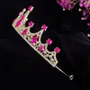 Bandane Tiara Ragazze Fascia con strass Corona da principessa Diademi Accessori per capelli per bambini piccoli Papaia Adorabili fasce glitterate Corone
