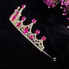 Bandana's Tiara Meisjes Strass Hoofdband Prinses-kroon Tiara's Kleine kinderhaaraccessoires Pawpaw Schattig Glitter Hoofdbanden Kronen