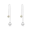 Boucles d'oreilles Swarovski Designer Luxury Fashion Women Elements Boucles d'oreilles en cristal plaqué or autrichien - Fier neige et étoile froide Boucles d'oreilles de même style Style long