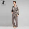 Indumenti da notte da uomo LILYSILK 100 Set pigiama di seta per uomo 22 momme Robe Style Sleepwear maniche lunghe Abbigliamento da uomo naturale di lusso Spedizione gratuitaL231011