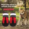 Haustier-Schutzschuhe, Winter-Hundeschuhe, warme Hunde, wasserdichte Anti-Rutsch-Sohlen, reflektierende Hundestiefel für kleine, mittelgroße und große Hunde, schützen Haustierpfotenschutz 231011