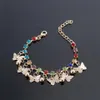 Kleeder mignon enfants beau papillon bracelet à breloques pour filles enfants main chaîne coloré ami femmes plage Bracele299Y