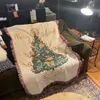 Decken Weihnachten Überwurf Decke Wohnzimmer Dekor Sofa Handtuch Freizeit Bettdecke Dekoration Wandteppich Picknickmatte 90x150cm 231011