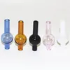 Roken Waterpijp Accessoire Universele kleurrijke glazen bubbler carb cap ronde bal koepel voor glazen waterpijp bong Quartz thermische banger Nails