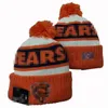 Bears Beanies Chicago Bobble Chapéus Baseball Ball Caps 2023-24 Fashion Designer Bucket Hat Chunky Knit Faux Pom Beanie Christmas Sport Knit Chapéu A1