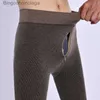 Ropa interior térmica para hombres Calzoncillos largos para hombres Ropa interior térmica gruesa de invierno Cremallera sexy Entrepierna abierta Pantalones térmicos Leggings elásticos suaves y cálidos Ropa de dormir L231011