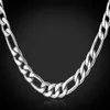 18K Real Gold Plated Figaro Chain Necklaces for Men High Quality Stainless Steel Mens Gold Chain Men Necklace Jewelry275k