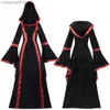 Tema Traje Mulheres Medieval Gótico Cosplay Vestidos Victoria Steampunk Hoodies Bandage Halloween Noble Palace Bell Long Carnaval Vem T231011