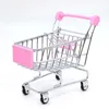 Dekorativa objekt Figurer 1 48 Mini Supermarket Shopping Trolley Cart Desktop Model Children's Toys Home Decoration Miniature 231011