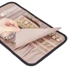 Jewelry Pouches Organizer Roll Foldable Storage Bag Portable Travel Case Soft Earrings Bracelet Holder Durable