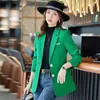 Costumes pour femmes Mode Printemps Automne Femme Minuit Marine Double Bouton Blazer Slim Manteau Bureau Dame Casual Veste Courte Fille Top Vêtements