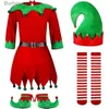 Themakostuum Kids Kerst Cosplay Jurk Nieuwe Collectie Leuke Rode Elf Kom Halloween Kom voor KidsL231010