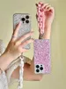 Bling Sequin Cases For Iphone 15 Plus 14 Pro Max 13 12 11 XR XS X 8 7 6 Luxury Girls Lady Women Foil Glitter Confetti Soft TPU Phone Cover Skin With Chian Strap