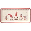 Décorations de Noël Assiette rectangulaire mignonne à manger créative en céramique fête dessert rouge vaisselle de cuisine 231011
